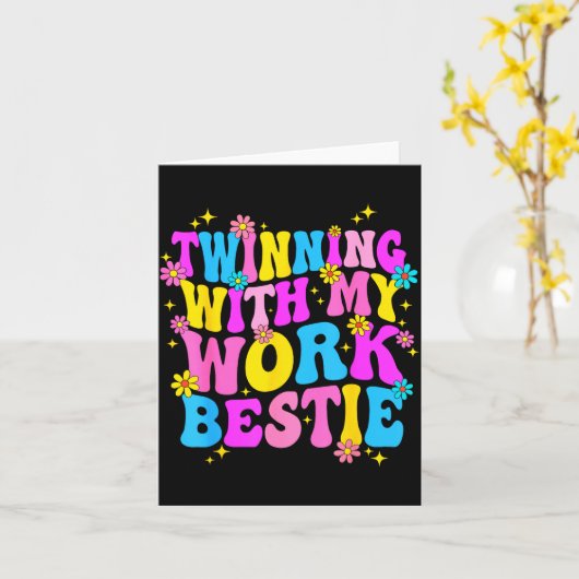 Twinning With My Work Ie Srit Week Friend Twin  カード (黄色い花)