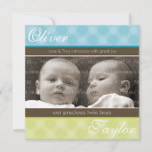 TWINSベビーの発表:調和3SQ 招待状 (正面)