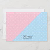 Twins誕生日招待状(プリンセススーパーヒーロー) 招待状 (裏面)