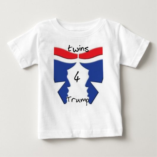 Twins4Trumpの子供のワイシャツ ベビーTシャツ (正面)