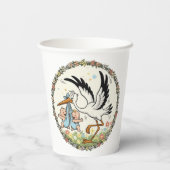 Twins and Stork Vintage Design 紙コップ (裏面)