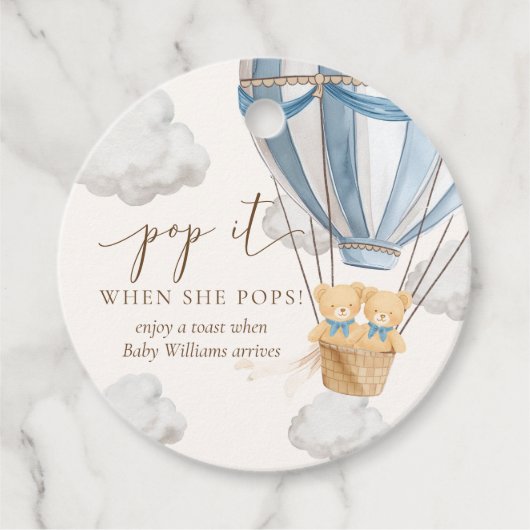 Twins Bearly Wait Teddy Bear Pop It When She Pops フェイバータグ (正面)