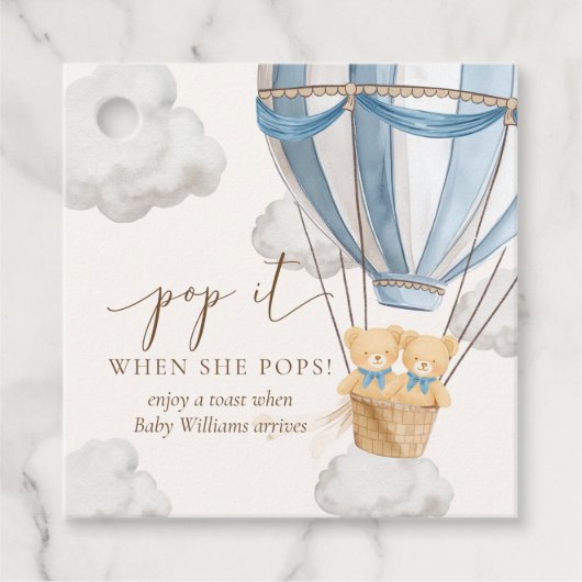 Twins Bearly Wait Teddy Bear Pop It When She Pops フェイバータグ (正面)