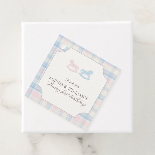 Twins Beary First Birthday フェイバータグ (インサイチュ)