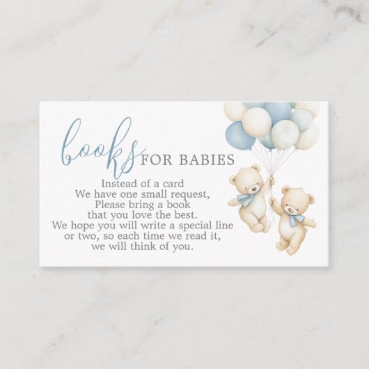 Twins Books for Babies Request Card エンクロージャーカード (正面)