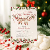Twins Christmas Merry Little Baby Shower 招待状