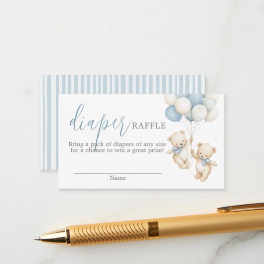 Twins Diaper Raffle Card エンクロージャーカード (正面/裏面インサイチュ)