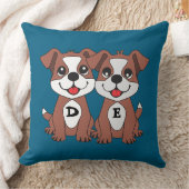 Twins dog クッション (ブランケット)