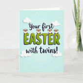 Twins First Easter Celebration Card カード (正面)