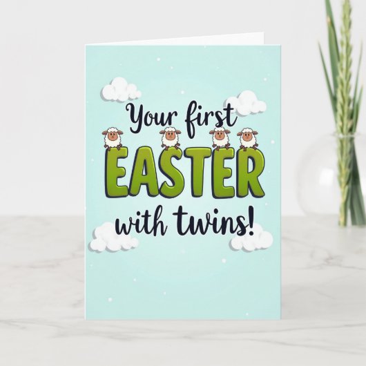 Twins First Easter Celebration Card カード (正面)