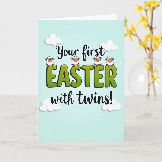 Twins First Easter Celebration Card カード (黄色い花)