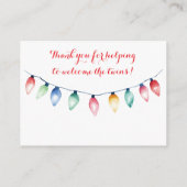 Twins Holiday Lights Diaper Raffle Card エンクロージャーカード (裏面)