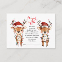 Twins Holiday Lights Diaper Raffle Card