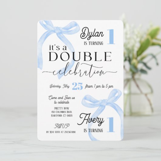 Twins Join Birthday Blue Coquette 招待状 (スタンド正面)