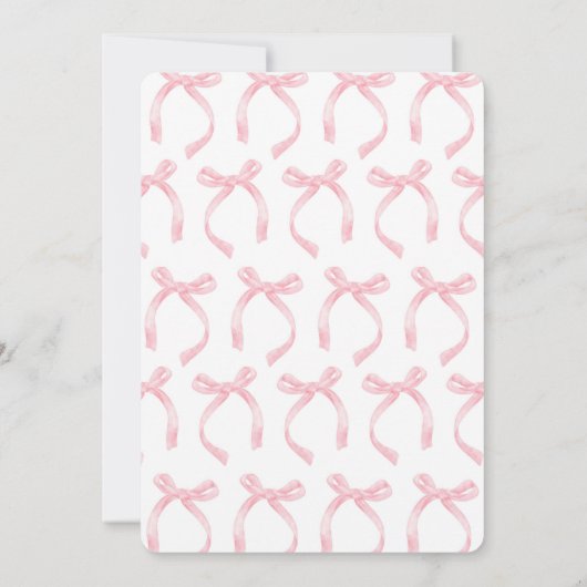 Twins Join Birthday Pink Coquette 招待状 (裏面)