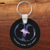 Twins Pregnancy Announcement Stars Baby Spiritual キーホルダー (正面)