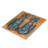 “Twins” Striped Cats by Louis Wain タイル (側面)