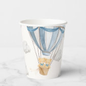 Twins Teddy Bear Blue Hot Air Balloon 紙コップ (裏面)