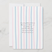 Twins Teddy Bear Boy and Girl Baby Shower 招待状 (裏面)