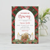 Twins Two Babies Are Brewing Baby Shower  招待状 (スタンド正面)