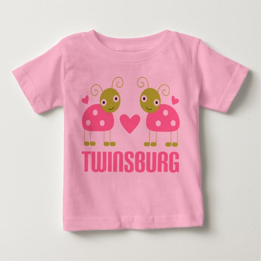 Twinsburgかわいいオハイオ州のてんとう虫はTシャツをからかいます ベビーTシャツ (正面)