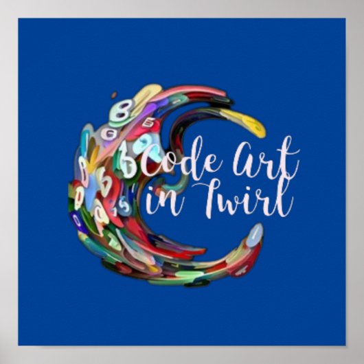 Twirlのコードアート ポスター (正面)