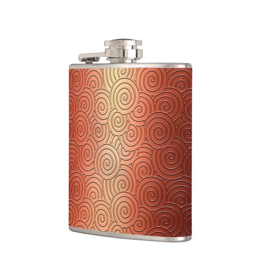 Twirl銅テクスチャ フラスク (左)