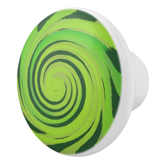 Twirl Meグリーンパターン セラミックノブ (右)