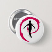 TWIRLER STAR/SWIRL PINK/BLACK PIN 缶バッジ (正面&裏面)