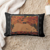 TWISの腰神経の枕: ブレアの動物の角のハイイログマ ランバークッション (ブランケット)