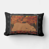 TWISの腰神経の枕: ブレアの動物の角のハイイログマ ランバークッション (正面)