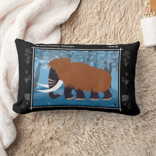 TWISの腰神経の枕: ブレアの動物の角のマンモス ランバークッション (ブランケット)
