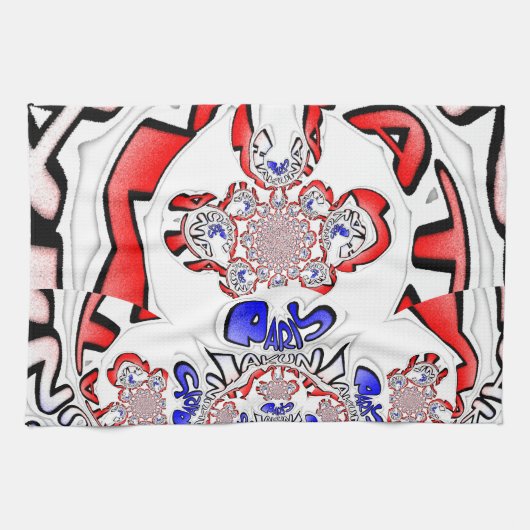 Twist Hakuna Matataフランスの：カルチュラルユニークブレンド キッチンタオル (横)