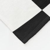 Twisted Black and White Checkered Square Pattern  フリースブランケット (角)