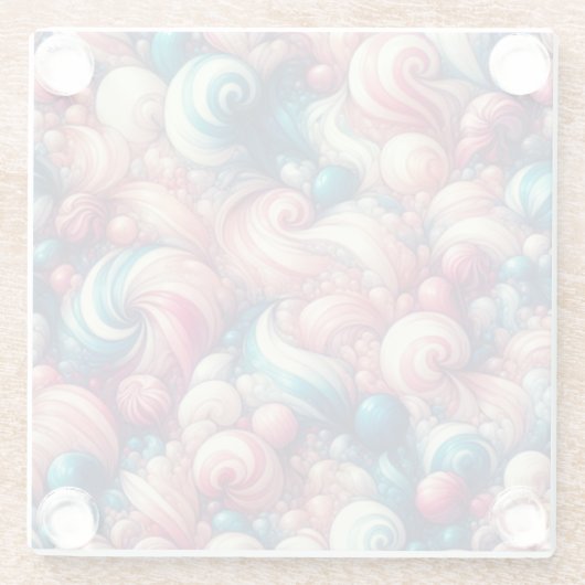 Twisted Cotton Candy ガラスコースター (裏面)