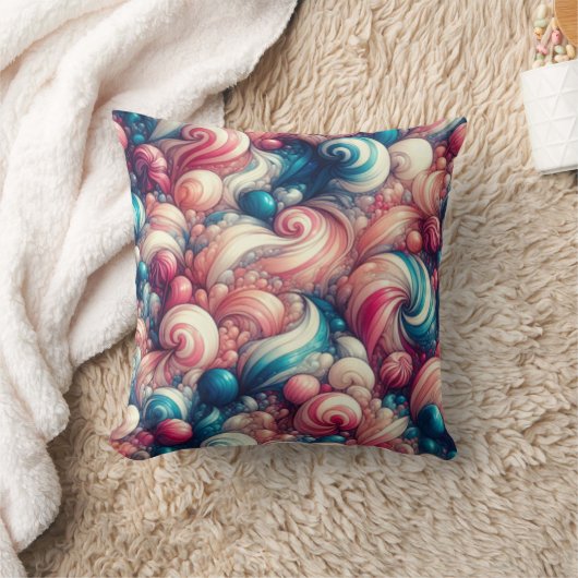 Twisted Cotton Candy クッション (ブランケット)