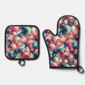 Twisted Cotton Candy 鍋つかみ&鍋敷きセット (正面)