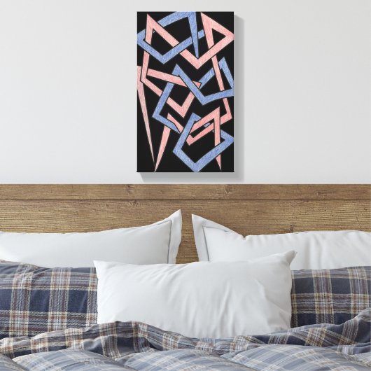 Twisted Hues Canvas キャンバスプリント (インサイチュ (寝室))