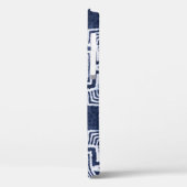 Twisted Indigoテクス市松模様にチャーの背景。 Case-Mate iPhoneケース (裏面 / 左)