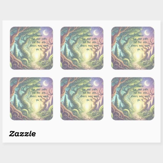 Twisted Tree Path & Quote スクエアシール (シート)