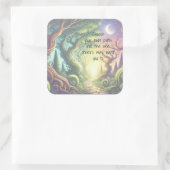 Twisted Tree Path & Quote スクエアシール (バッグ)