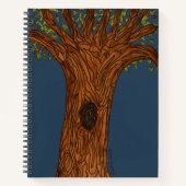 Twisted Tree with Blue background ノートブック (正面)