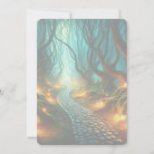 Twisted Woodland Lantern Path ウェディング セーブザデート (裏面)