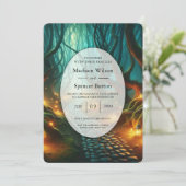 Twisted Woodland Lantern Path Wedding 招待状 (スタンド正面)