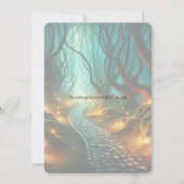 Twisted Woodland Lantern Path Wedding 招待状 (裏面)