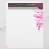 Twister明るい赤紫色ピンクデモダンザイナレターヘッド レターヘッド (正面/裏面)