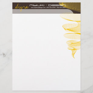 Twister Yellow モダン Designerテンプレートレターヘッド レターヘッド