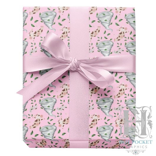 Twisters Tornado Gift Wrapping Paper - Pink ラッピングペーパー