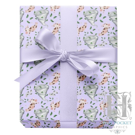 Twisters Tornado Gift Wrapping Paper - Purple ラッピングペーパー