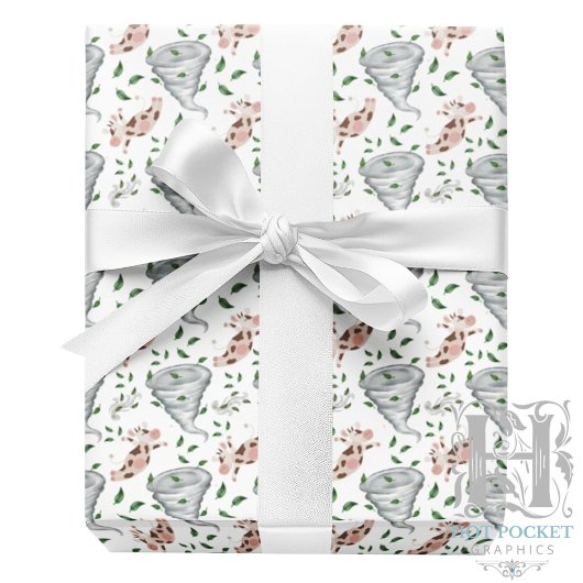 Twisters Tornado Gift Wrapping Paper - White ラッピングペーパー